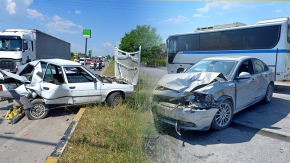 Manisa'da trafik kazasında 1 kişi yaralandı